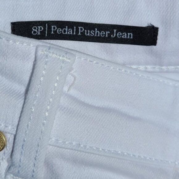 Talbots White Flawless Petal Pusher Jeans no Cuffs size 8P - Picture 2 of 11